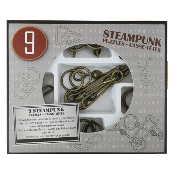 «Набор головоломок Eureka 3D Puzzle 9 Steampunk Puzzles Gray set (473207)», бренда Eureka 3D Puzzle - фото №1