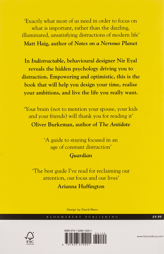 Паперова книга «Indistractable. How to Control Your Attention and Choose Your Life», автор Нір Еяль - фото №1