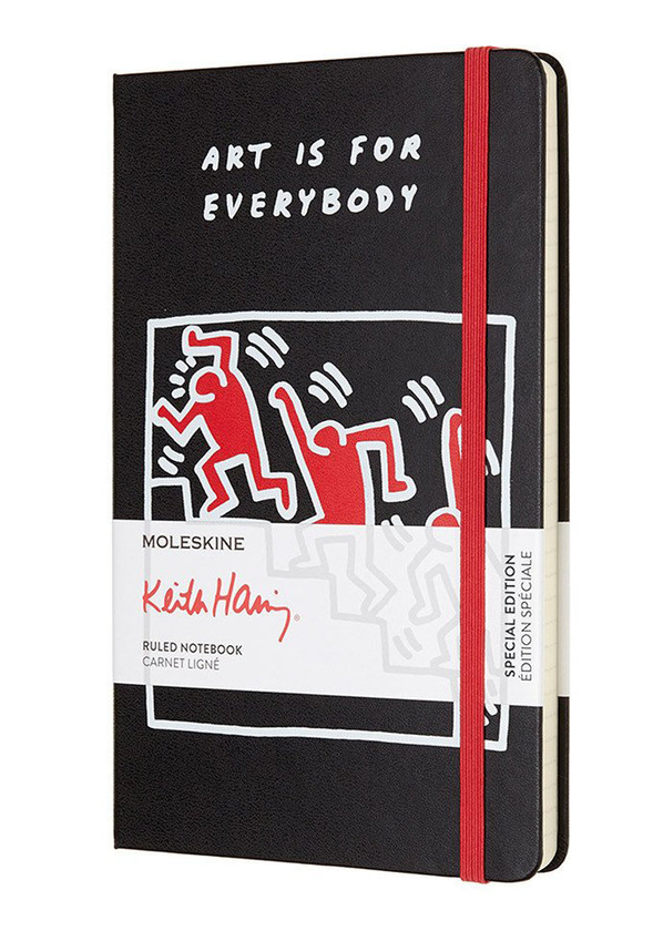  «Блокнот Moleskine Keith Haring черный (LEKH01QP060)», бренда Moleskine - фото №1