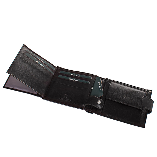 «Кошелек мужской кожаный Paul Rossi (DNKN992L-GP-black)», бренду Paul Rossi - фото №1