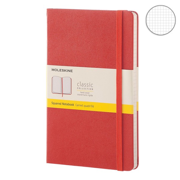  «Блокнот Moleskine Classic средний клетка красный (QP061F2)», бренда Moleskine - фото №1