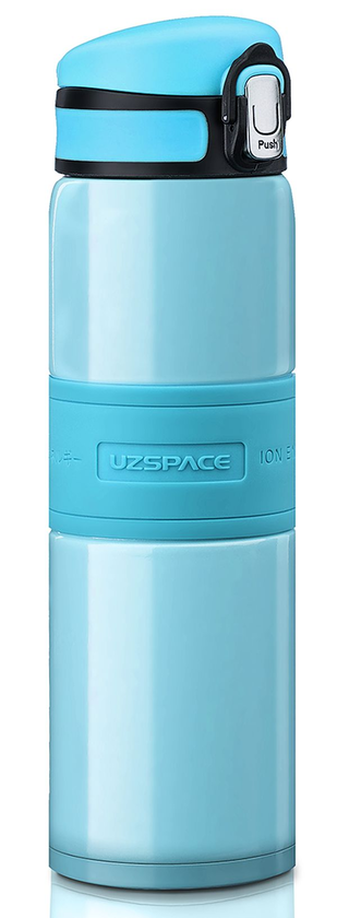  «Термос Uzspace 410 мл голубой (4055blue)», бренда Uzspace - фото №1