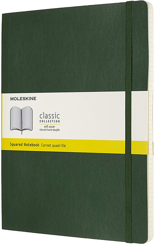  «Блокнот Moleskine Classic Extra Large Клетка Миртовый Зеленый (QP622K15)», бренда Moleskine - фото №1