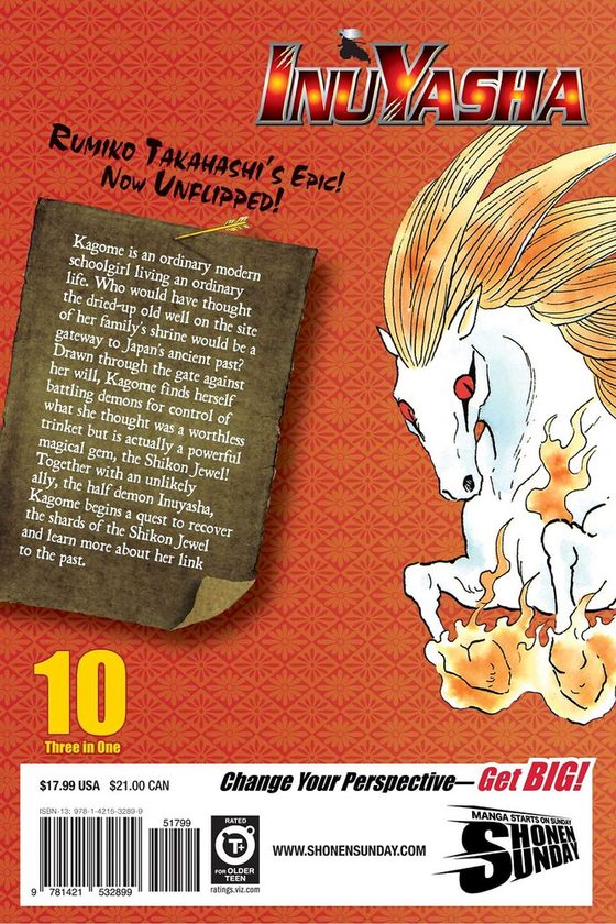 Паперова книга «Inuyasha. 3-in-1 Edition. Volume 10», автор Руміко Такахаші - фото №1