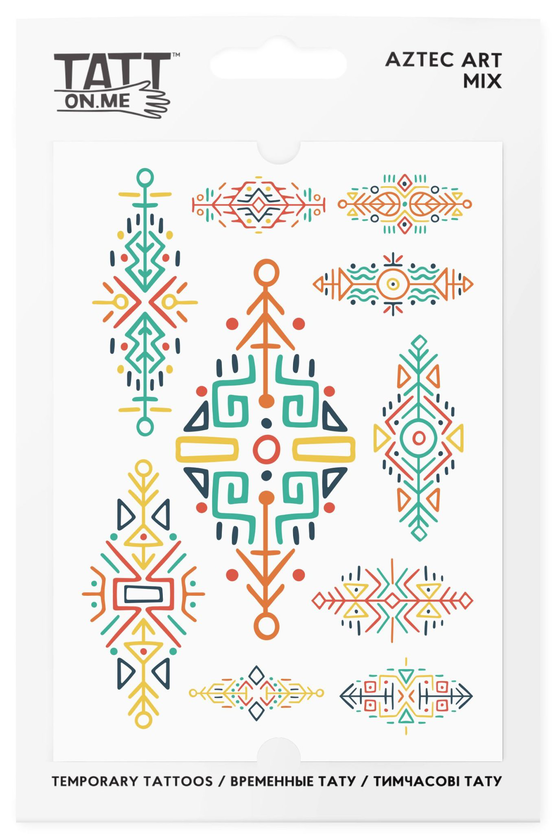 «Временные тату TATTon.me Aztec Art mix», бренда TATTon.me - фото №1