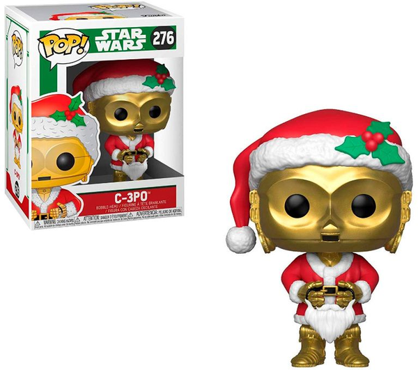  «Коллекционная фигурка Funko POP! Star Wars Санта C-3PO (33888)», бренда Funko Pop - фото №1