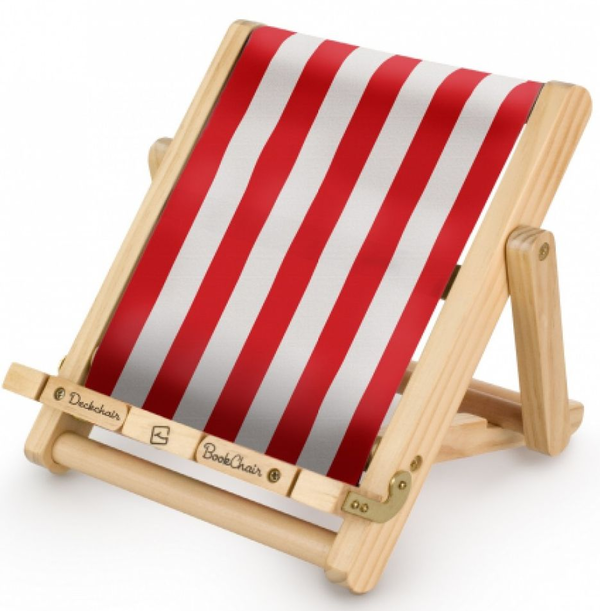 «Тримач для книг Thinking Gifts Deckchair Bookchair Stripy Red (5060213015579)» - фото №1