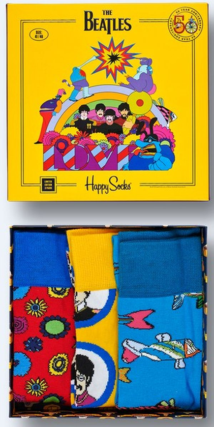 «Носки Happy Socks The Beatles Socks Box Set 3 пары 36-40 р (XBEA08-2000)», бренда Happy Socks - фото №1