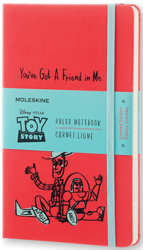  «Блокнот Moleskine Toy Story средний линейка красный (LETSQP060)», бренда Moleskine - фото №1