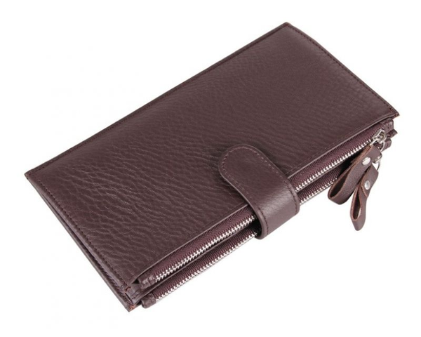 «Портмоне шкіряне коричневе Tiding Bag (8057C)», бренду Tiding Bag - фото №1