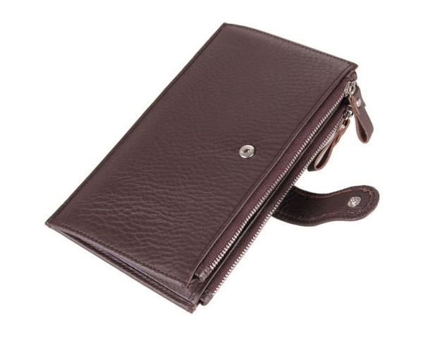 «Портмоне шкіряне коричневе Tiding Bag (8057C)», бренду Tiding Bag - фото №1