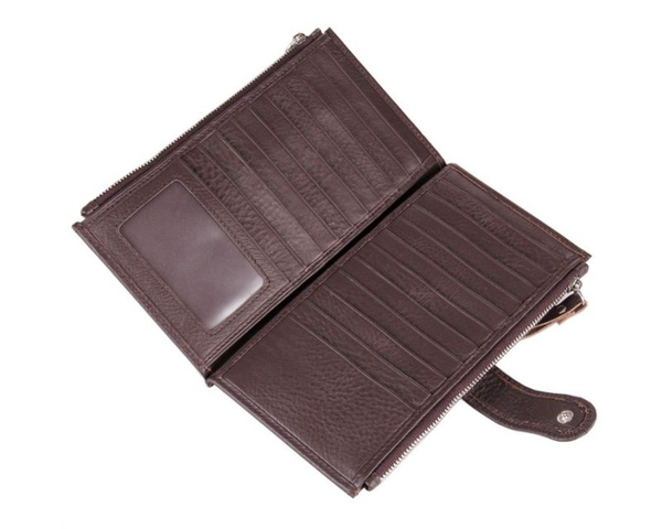 «Портмоне шкіряне коричневе Tiding Bag (8057C)», бренду Tiding Bag - фото №1
