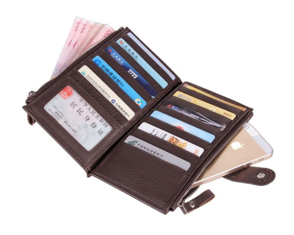 «Портмоне шкіряне коричневе Tiding Bag (8057C)», бренду Tiding Bag - фото №1