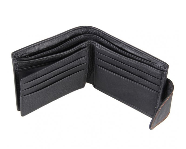 «Портмоне шкіряне чорне Tiding Bag (8060A)», бренду Tiding Bag - фото №1