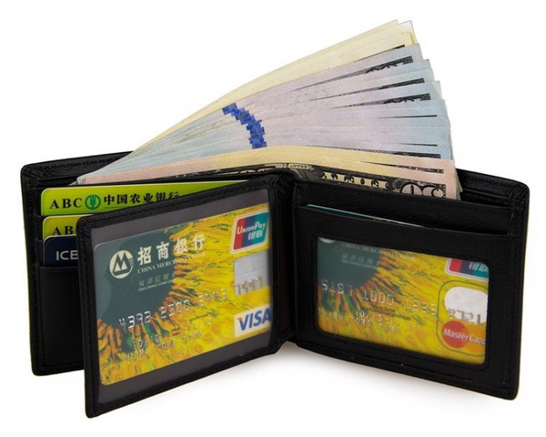 «Портмоне шкіряне чорне Tiding Bag (8087A)», бренду Tiding Bag - фото №1
