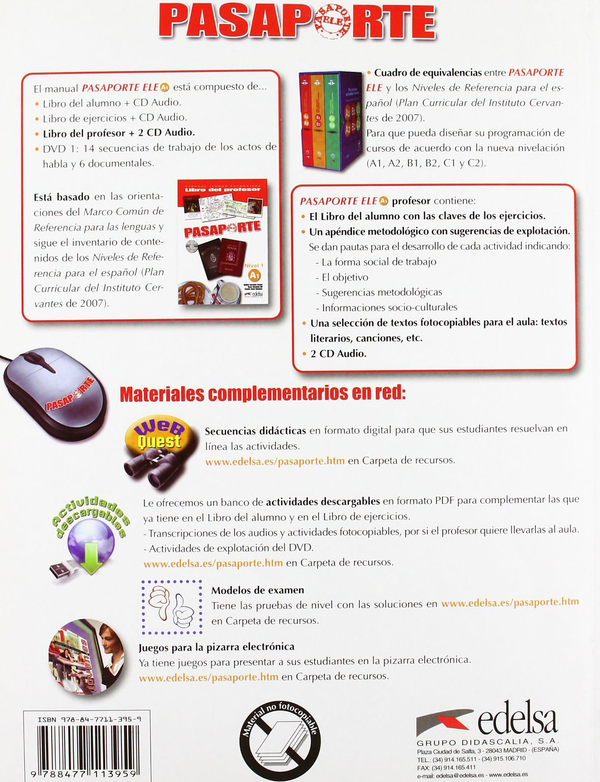 Паперова книга «Pasaporte: Libro Del Profesor (+CD)», автор М. Серолаза - фото №1