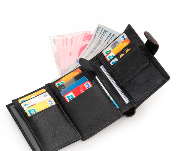 «Портмоне шкіряне чорне Tiding Bag (8129A)», бренду Tiding Bag - фото №1