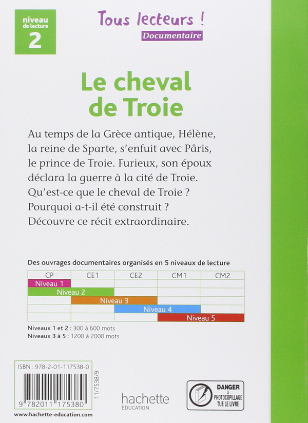 Бумажная книга «Tous Lecteurs!: Niveau 2: Le Cheval de Troie », автор Sally Odgers - фото №1