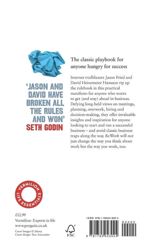 Книга «ReWork» – Девід Хенссон, купити за ціною 956 на YAKABOO: 978-1 ...