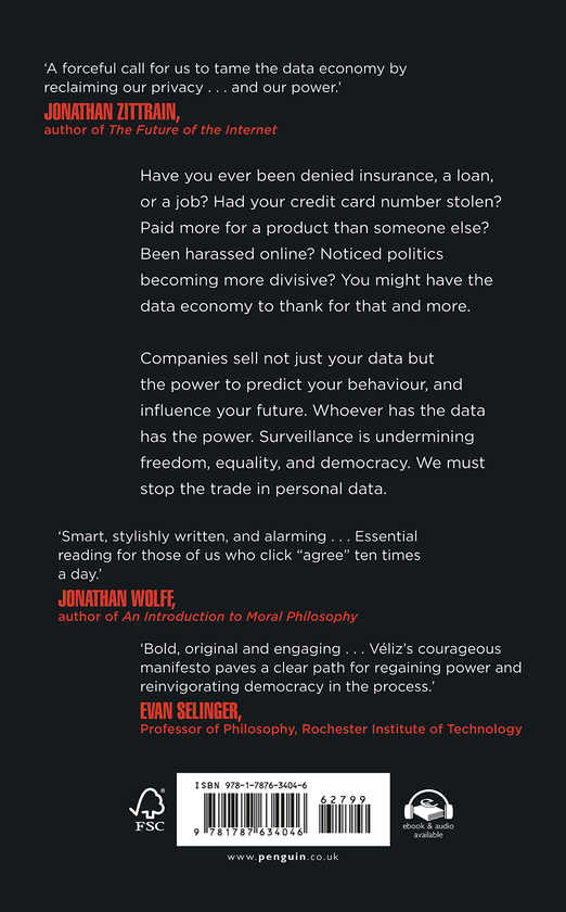 [object Object] «Privacy is Power. Why and How You Should Take Back Control of Your Data», автор Карисса Велиз - фото №2 - миниатюра