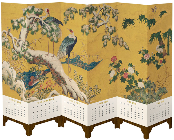 Паперова книга «Birds and Flowers Folding Screen 2018 Desk Calendar» - фото №1