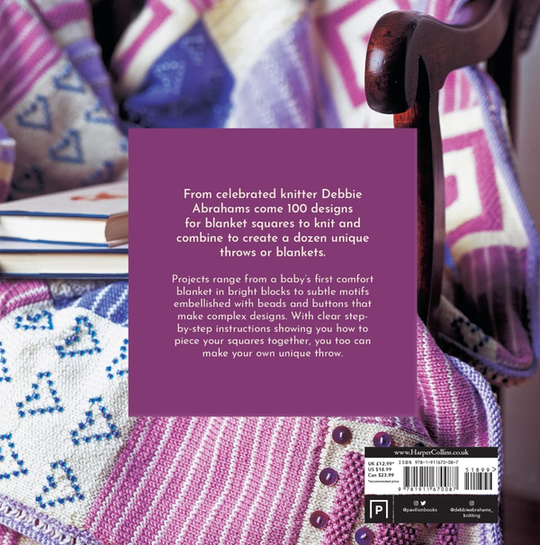 Бумажная книга «Cosy Throws and Blankets. 100 Blanket Squares to Knit from Easy to Expert», автор Дебби Абрахамс - фото №1