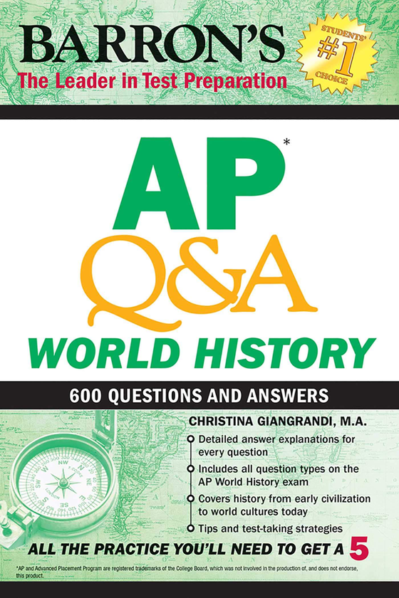 Бумажная книга «AP Q&A World History : With 600 Questions and Answers», автор Кристина Джангранди - фото №1