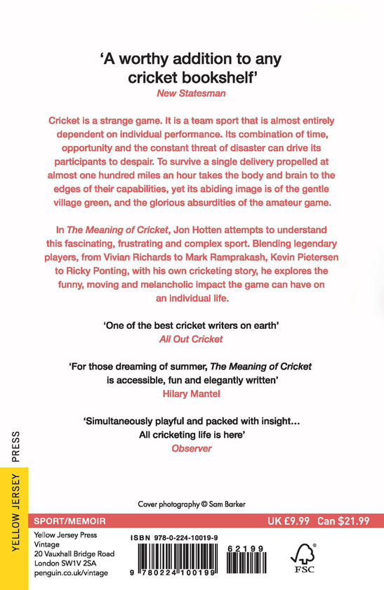 Паперова книга «The Meaning of Cricket», автор Джон Готтен - фото №1