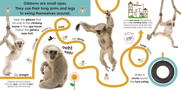 Бумажная книга «At the Zoo. Take a Peek! Fun Finger Trails!» - фото №1