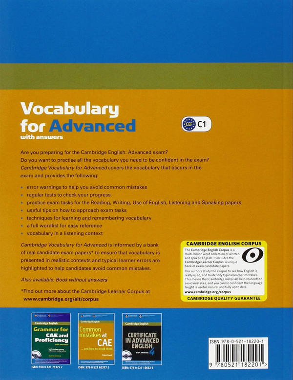 Паперова книга «Cambridge Vocabulary for Advanced with Answers (+CD)», автор Саймон Хейнс - фото №1