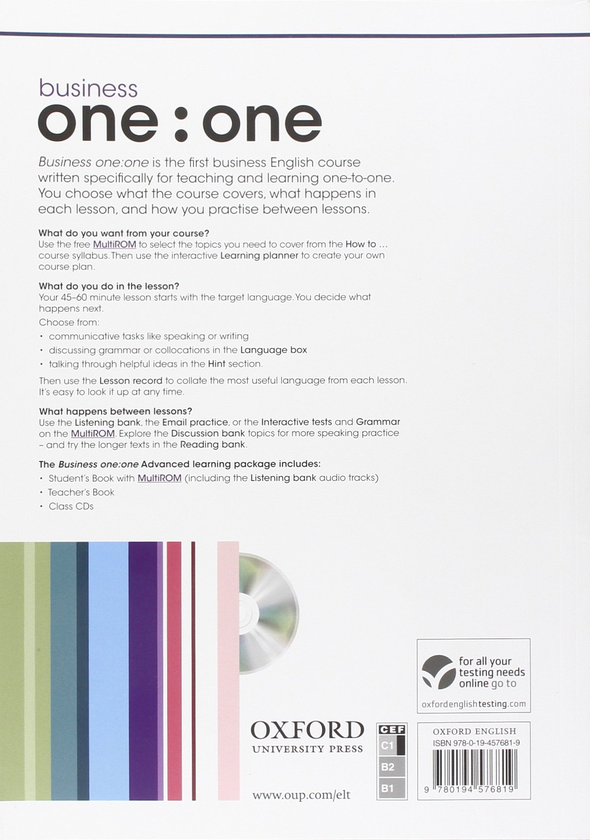 Бумажная книга «Business one:one Advanced: Student's Book and MultiROM Pack», автор Рэйчел Эпплби - фото №1