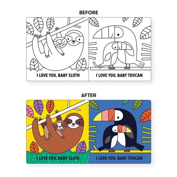Бумажная книга «I Love You, Baby Color Magic Bath Book» - фото №1