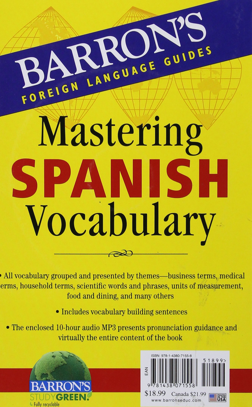 Бумажная книга «Mastering Spanish Vocabulary with Audio MP3», автор Хосе Мария Наварро - фото №1