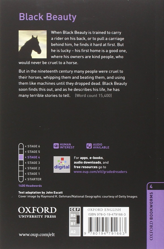 Бумажная книга «Oxford Bookworms Library: Level 4. Black Beauty audio pack», автор Анна Сьюэлл - фото №1