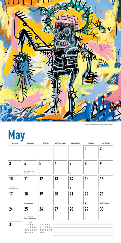 Бумажная книга «Jean-Michel Basquiat 2020 Wall Calendar», автор Жан-Мишель Баския - фото №1