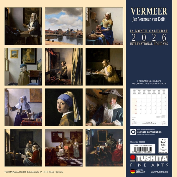 Бумажная книга «Jan Vermeer2026» - фото №1