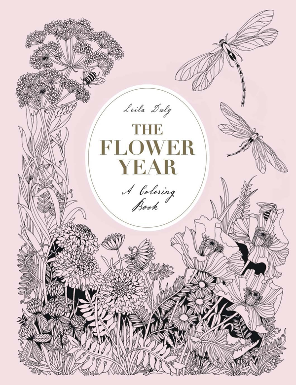 Бумажная книга «The Flower Year.  A Colouring Book», автор Лейла Дьюли - фото №1