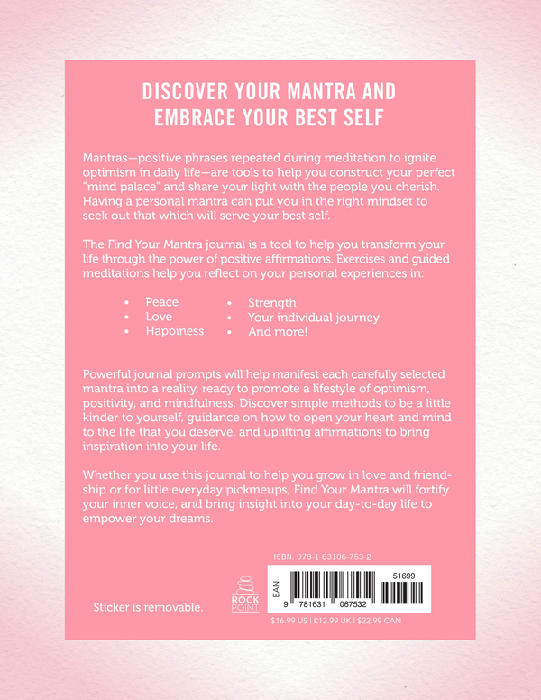 Бумажная книга «Find Your Mantra Journal. A Journal to Inspire and Empower Your Life» - фото №1