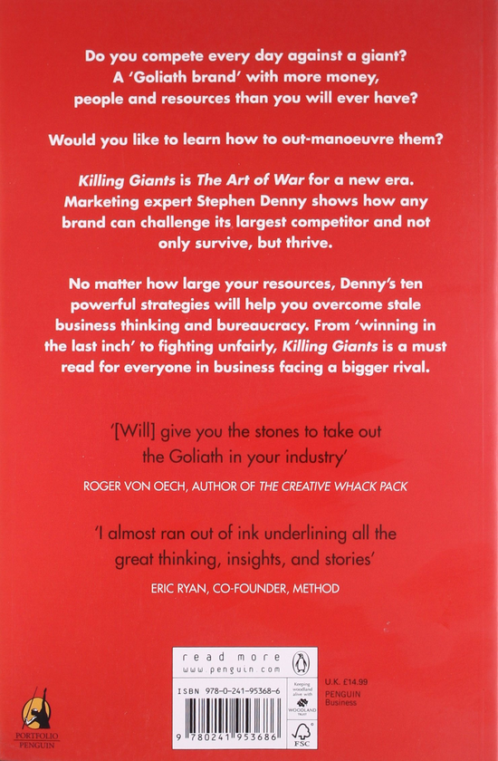 Бумажная книга «Killing Giants: 10 Strategies To Topple The Goliath In Your Industry», автор Стивен Денни - фото №1