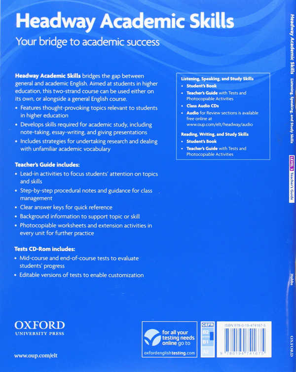 [object Object] «Headway 3 Academic Skills. Listening & Speaking. Teacher's Book», автор Джон Соарс - фото №2 - мініатюра