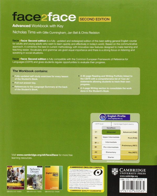 [object Object] «Face2face Advanced Workbook with Key», авторів Джиллі Каннінгем, Кріс Редстон, Ніколас Тімс, Джен Белл - фото №2 - мініатюра