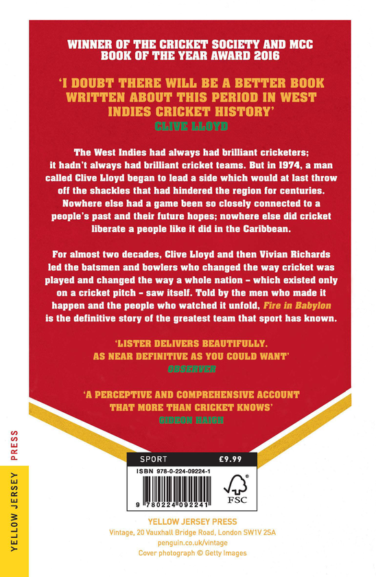 Бумажная книга «Fire in Babylon. How the West Indies Cricket Team Brought a People to its Feet», автор Саймон Листер - фото №1
