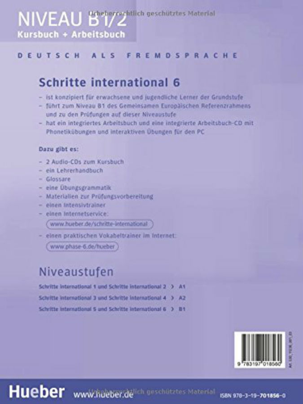 Бумажная книга «Schritte International. Kursbuch Und Arbeitsbuch 6 MIT CD Zum Arbeitsbuch», авторов Аня Шуман, Сюзанна Календер, Франц Шпехт, Силке Хилперт, Энн Роберт, Барбара Готштайн-Шрамм - фото №1
