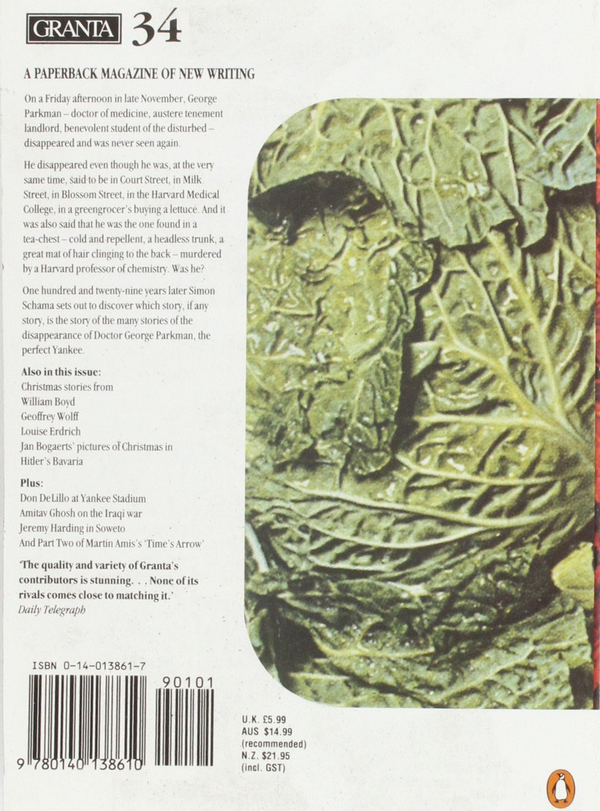 Бумажная книга «Granta 34. Death of a Harvard Man» - фото №1