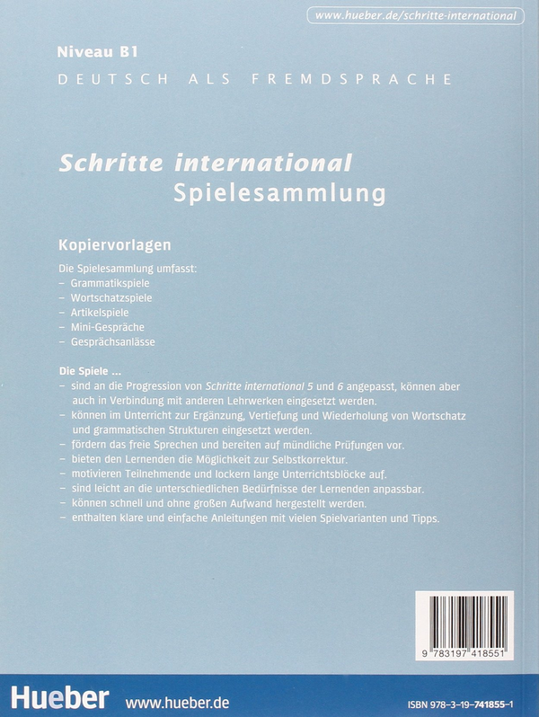 Бумажная книга «Schritte international 5+6. Spielesammlung » - фото №1