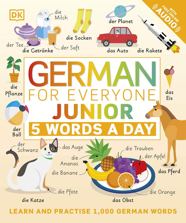 Бумажная книга «German for Everyone Junior 5 Words a Day. Learn and Practise 1,000 German Words» - фото №1