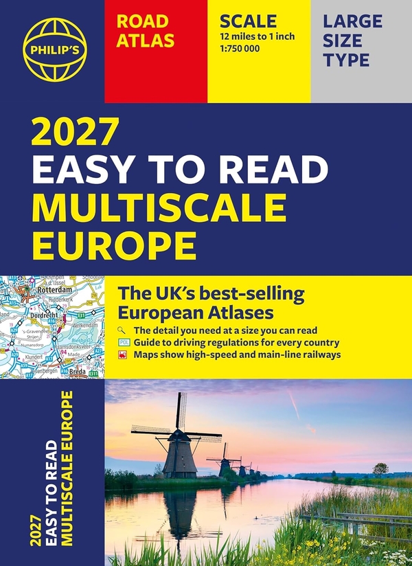 Паперова книга «2027 Easy to Read Multiscale Road Atlas of Europe», автор Philip's Maps - фото №1