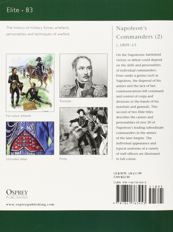 Бумажная книга «Napoleon's Commanders (2) c.1809–15», автор Филип Хейторнтуэйт - фото №1