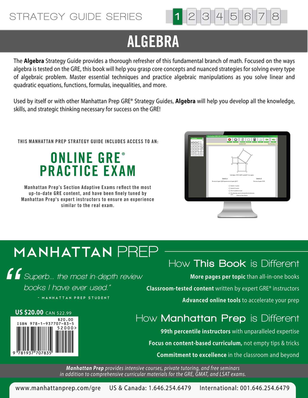 Бумажная книга «GRE Algebra Strategy Guide» - фото №1