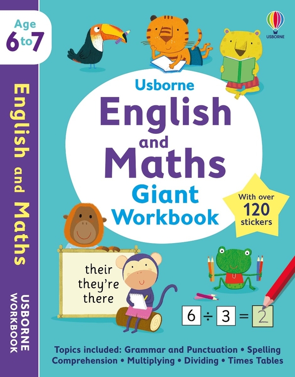 [object Object] «Usborne English and Maths Giant Workbook 6-7», авторов Холли Бэти, Джессика Гринвелл, Джейн Бингхэм, Кэролайн Янг - фото №1